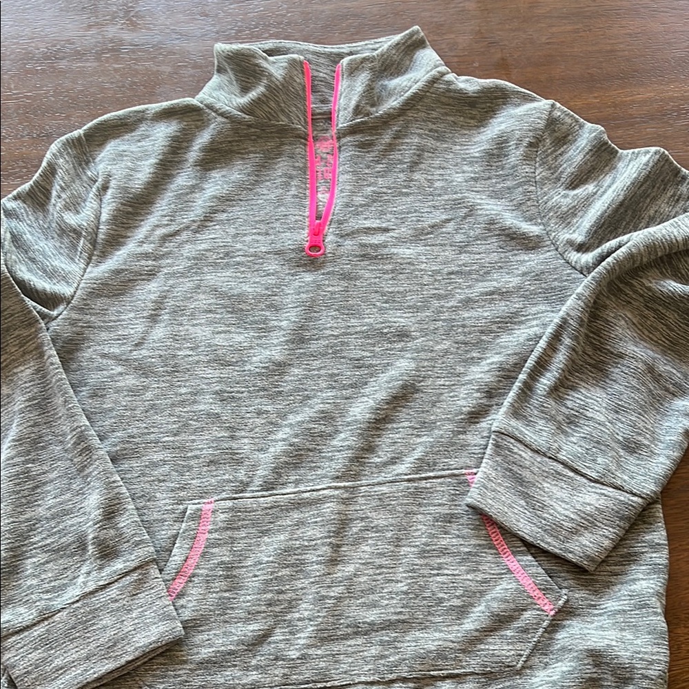 SO Gray and Pink Kids Pullover